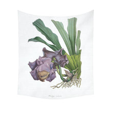 Load image into Gallery viewer, Huntleya Violacea Cotton Linen Wall Tapestry 51"x 60"