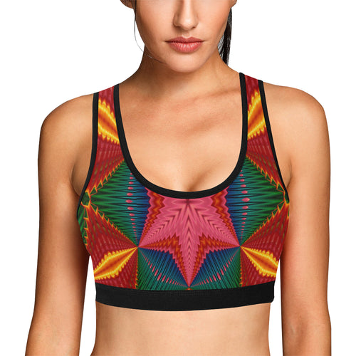 pattern 319 Women's All Over Print Sports Bra (Model T52)