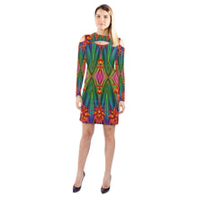 Load image into Gallery viewer, pattern 318 Cold Shoulder Long Sleeve Dress (Model D37)