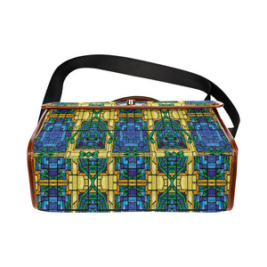 stained glass pattern 6 aa Waterproof Canvas Bag/All Over Print (Model 1641)