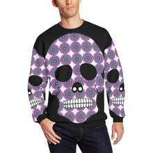 Load image into Gallery viewer, skull 2 Men&#39;s Oversized Fleece Crew Sweatshirt/Large Size(Model H18)