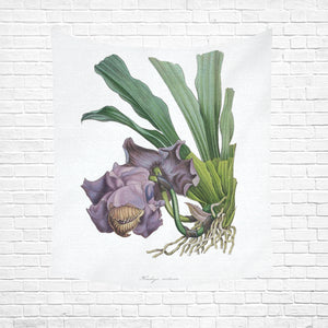 Huntleya Violacea Cotton Linen Wall Tapestry 51"x 60"