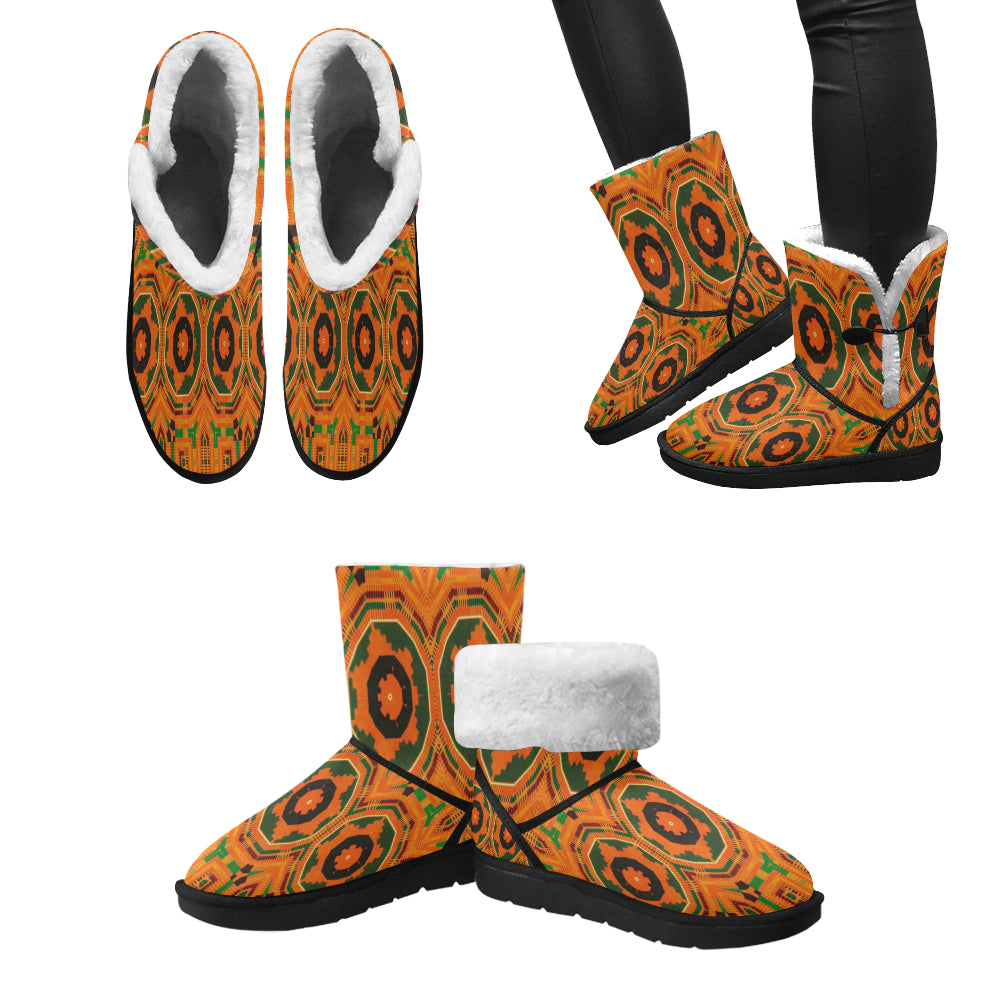 Kente 1 Unisex Single Button Snow Boots (Model 051)