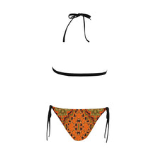 Load image into Gallery viewer, Kente 9 Buckle Front Halter Bikini Swimsuit (Model S08)