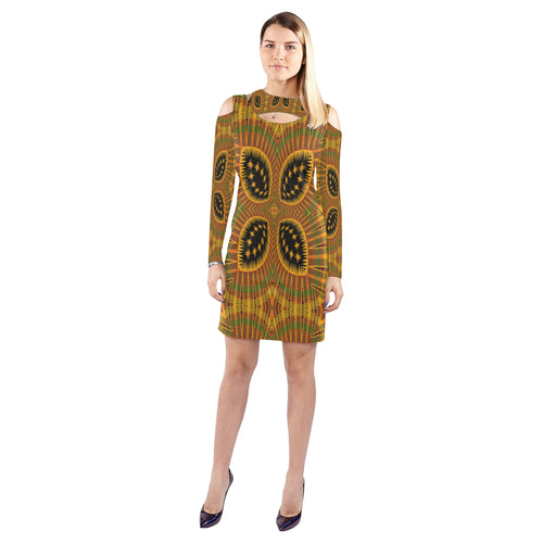 500 Cold Shoulder Long Sleeve Dress (Model D37)