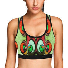 Load image into Gallery viewer, stained glass pattern 5 aa Women&#39;s All Over Print Sports Bra (Model T52)