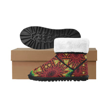Load image into Gallery viewer, stained glass pattern 7 aa Custom High Top Kid&#39;s Snow Boots (Model 050)
