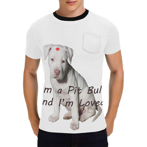 I'm a Pit Bull 2 Men's All Over Print T-Shirt with Chest Pocket (Model T56)