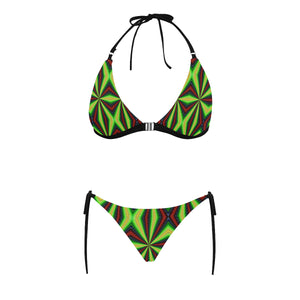 502 Buckle Front Halter Bikini Swimsuit (Model S08)