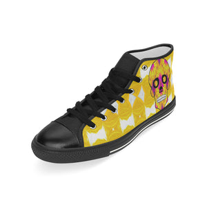 skull 7 pattern Men’s Classic High Top Canvas Shoes (Model 017)