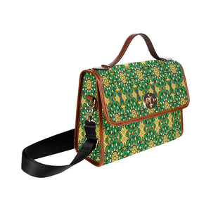 stained glass pattern 9 aa Waterproof Canvas Bag/All Over Print (Model 1641)