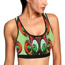 Load image into Gallery viewer, stained glass pattern 5 aa Women&#39;s All Over Print Sports Bra (Model T52)