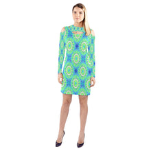 Load image into Gallery viewer, pattern 311 Cold Shoulder Long Sleeve Dress (Model D37)