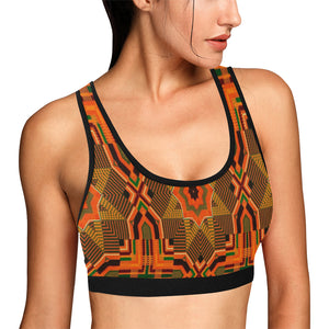 Kente 10 Women's All Over Print Sports Bra (Model T52)