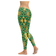 Load image into Gallery viewer, stained glass pattern 9 aa Low Rise Leggings (Invisible Stitch) (Model L05)