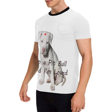 Load image into Gallery viewer, I&#39;m a Pit Bull 2 Men&#39;s All Over Print T-Shirt with Chest Pocket (Model T56)