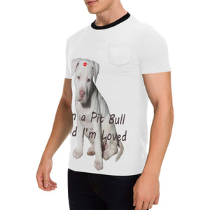 I'm a Pit Bull 2 Men's All Over Print T-Shirt with Chest Pocket (Model T56)