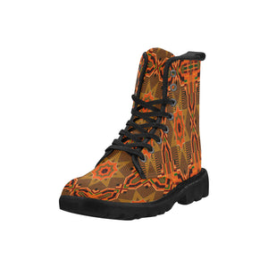 Kente 10 Martin Boots for Men (Black) (Model 1203H)