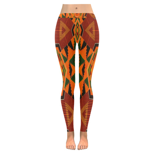 Kente 8 Low Rise Leggings (Invisible Stitch) (Model L05)