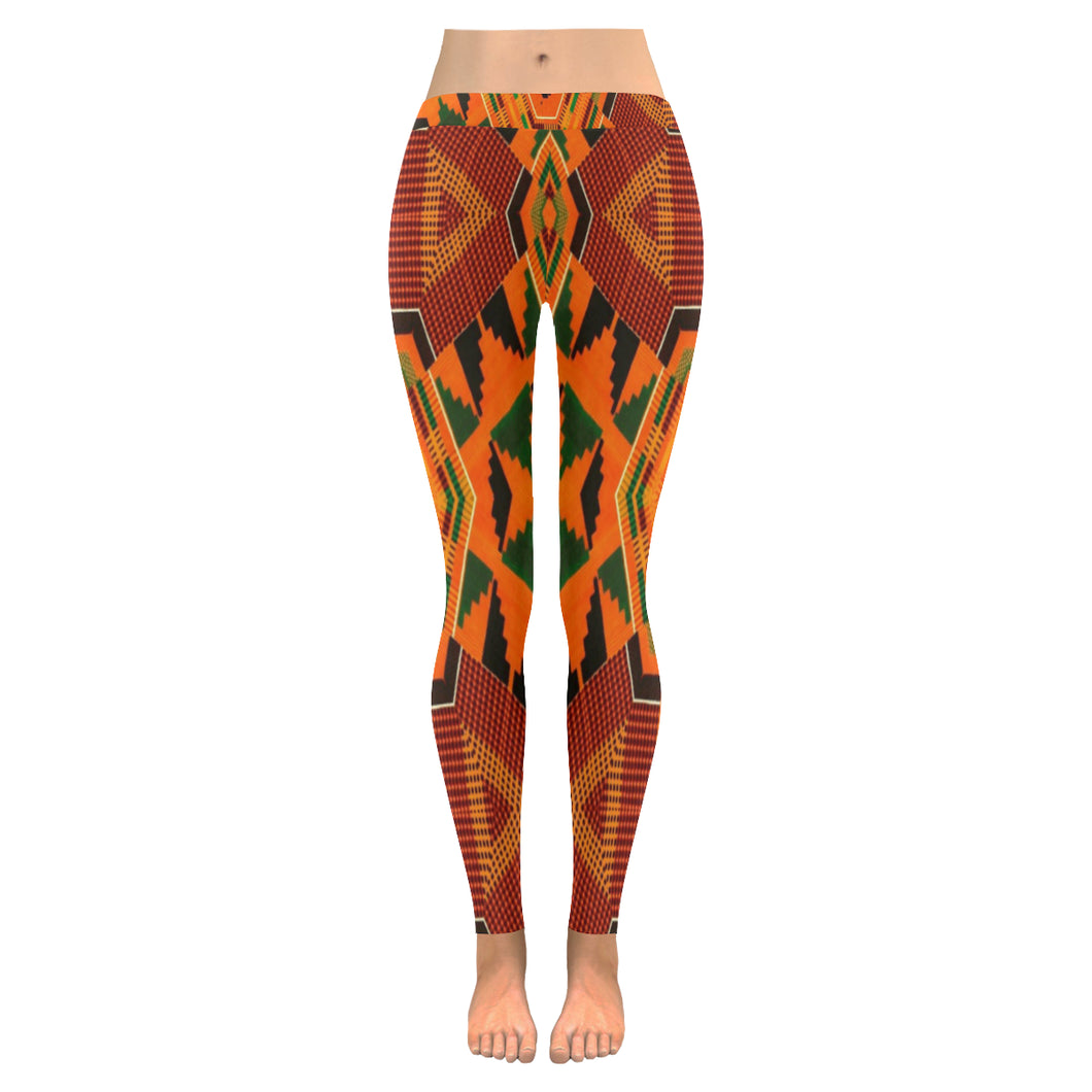 Kente 8 Low Rise Leggings (Invisible Stitch) (Model L05)