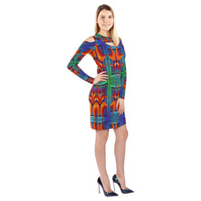 Load image into Gallery viewer, pattern 316 Cold Shoulder Long Sleeve Dress (Model D37)
