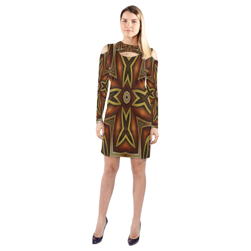 503 Cold Shoulder Long Sleeve Dress (Model D37)