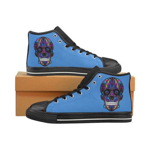 skull 4 Men’s Classic High Top Canvas Shoes (Model 017)