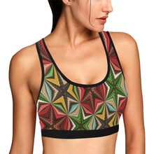 Load image into Gallery viewer, stained glass pattern 8 aa Women&#39;s All Over Print Sports Bra (Model T52)