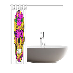 skull 10 Shower Curtain 72"x72"