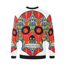 Load image into Gallery viewer, skull 8 Men&#39;s Oversized Fleece Crew Sweatshirt/Large Size(Model H18)