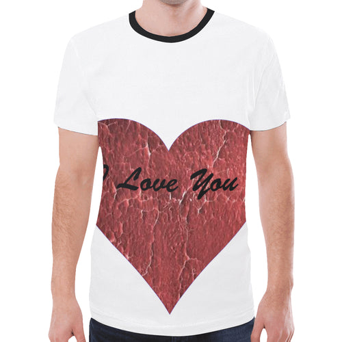 I love You New All Over Print T-shirt for Men/Large Size (Model T45)