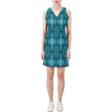 Load image into Gallery viewer, pattern 300 Sleeveless V Neck Dress (Model D55)