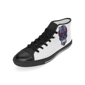 skull 4 Men’s Classic High Top Canvas Shoes (Model 017)