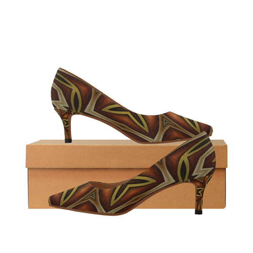503 Women's Pointed Toe Low Heel Pumps (Model 053)