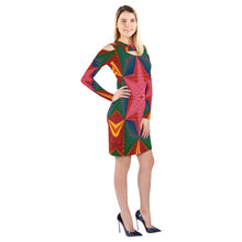 Load image into Gallery viewer, pattern 319 Cold Shoulder Long Sleeve Dress (Model D37)