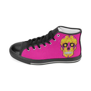 skull 7 pink Men’s Classic High Top Canvas Shoes (Model 017)