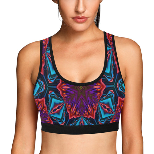 pattern 315 Women's All Over Print Sports Bra (Model T52)