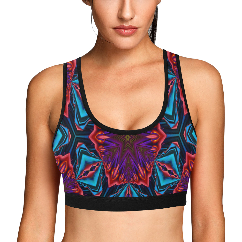 pattern 315 Women's All Over Print Sports Bra (Model T52)