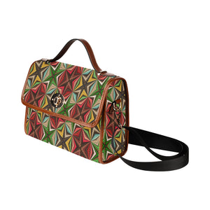 stained glass pattern 8 aa Waterproof Canvas Bag/All Over Print (Model 1641)