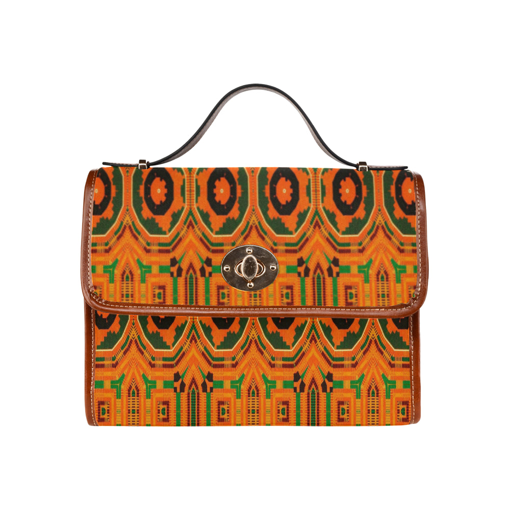 Kente 1 Waterproof Canvas Bag/All Over Print (Model 1641)