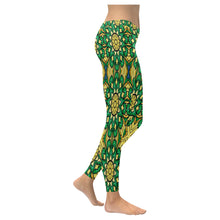 Load image into Gallery viewer, stained glass pattern 9 aa Low Rise Leggings (Invisible Stitch) (Model L05)