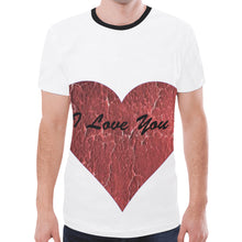 Load image into Gallery viewer, I love You New All Over Print T-shirt for Men (Model T45)