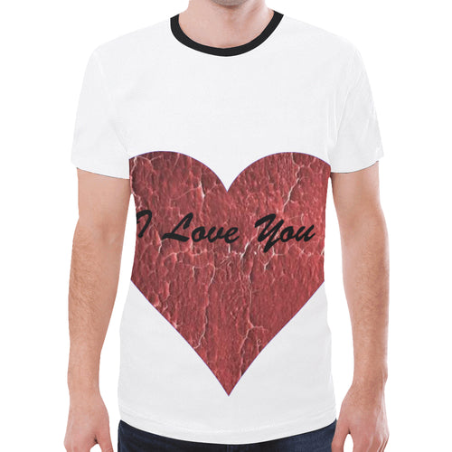 I love You New All Over Print T-shirt for Men (Model T45)