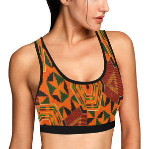 Kente 8 Women's All Over Print Sports Bra (Model T52)