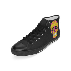 skull 7 Men’s Classic High Top Canvas Shoes (Model 017)