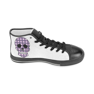 skull 2 Men’s Classic High Top Canvas Shoes (Model 017)