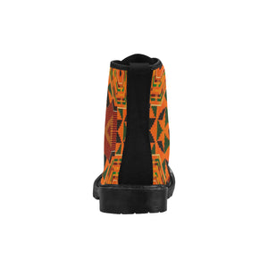 Kente 8 Martin Boots for Men (Black) (Model 1203H)