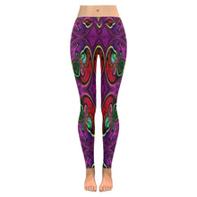 Load image into Gallery viewer, stained glass pattern 4 aa Low Rise Leggings (Invisible Stitch) (Model L05)