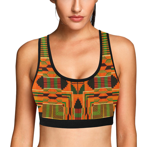 Kente 3 Women's All Over Print Sports Bra (Model T52)