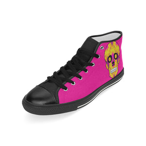 skull 7 pink Men’s Classic High Top Canvas Shoes (Model 017)